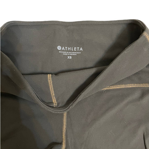 Athleta Capri Workout Exercise Leggings Olive Women's Size XS - Picture 4 of 5